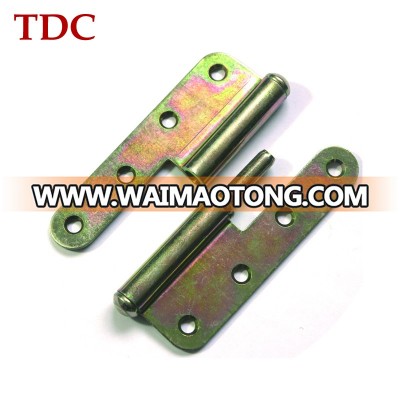 China suppiler colour zinc butterfly lift-off iron door hinge L round hinge